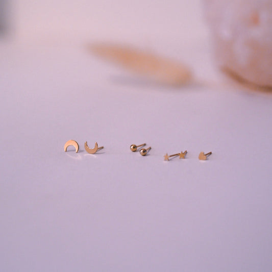 "Mini Studs" - kleine Ohrstecker, 14k Goldfilled