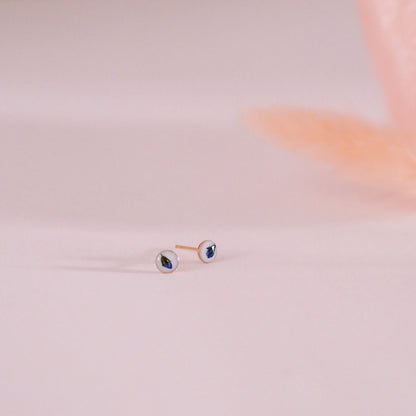„Forget-Me-Not“ - Ohrstecker echte Vergissmeinnicht Knospe, 14k Goldfilled, 4mm